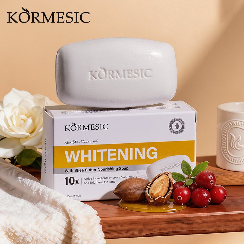 KORMESIC 10X Beauty Soap Whitening with Shea Butter - 100g Active Ingredients Brightening & Nourishing Bar Soap Wholesale & OEM - Image 2