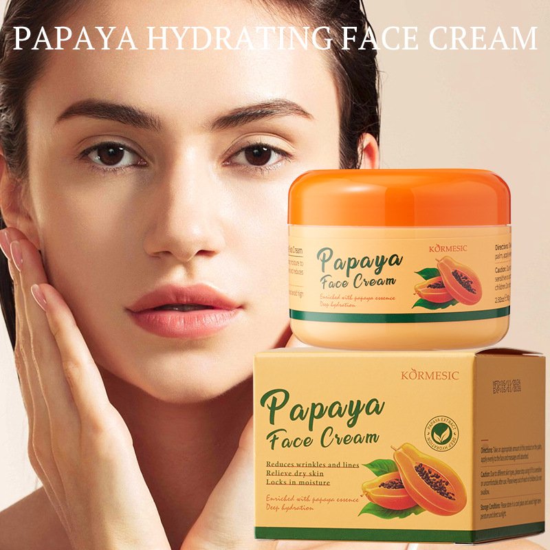 KORMESIC Papaya Hydrating Face Cream 80g Deep Moisturizing Brightening Facial Cream Niacinamide Retinol Wholesale & OEM - Image 2