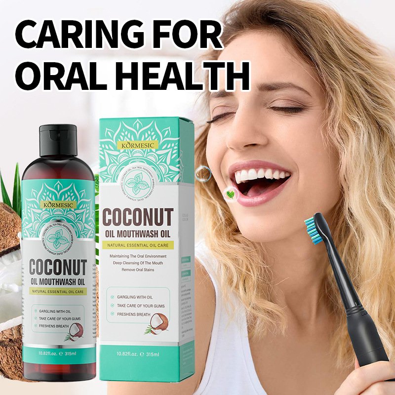 KORMESIC Natural Coconut Oil Mouthwash Oil Pulling Teeth Whitening & Oral Care Portable Packets & Bottled Kit Wholesale OEM/ODM - Image 2