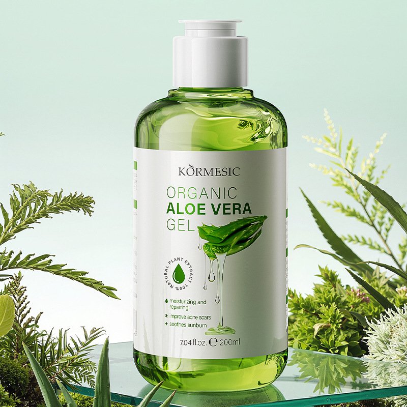 KORMESIC Organic Aloe Vera Gel 200ml Soothing & Repairing Hydrating Body Lotion After Sun Care Face Gel Wholesale & OEM - Image 3