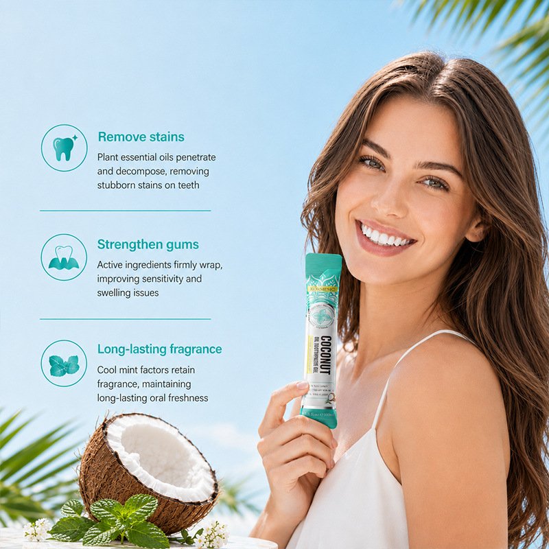 KORMESIC Natural Coconut Oil Mouthwash Oil Pulling Teeth Whitening & Oral Care Portable Packets & Bottled Kit Wholesale OEM/ODM - Image 3