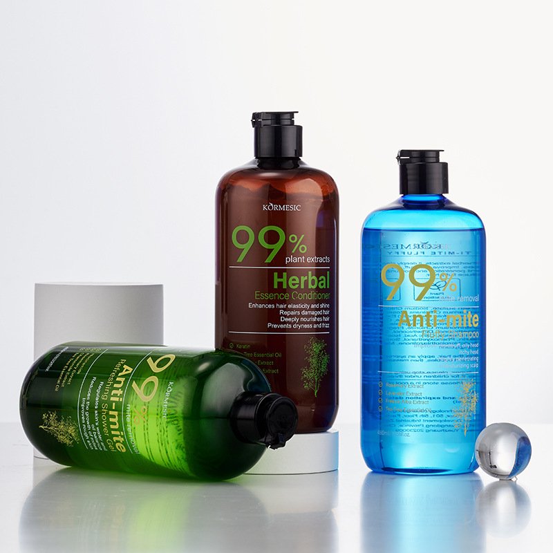 KORMESIC Anti-Mite Shampoo Conditioner Shower Gel Set Anti-Dandruff Scalp Care Refreshing Body Wash Wholesale OEM/ODM