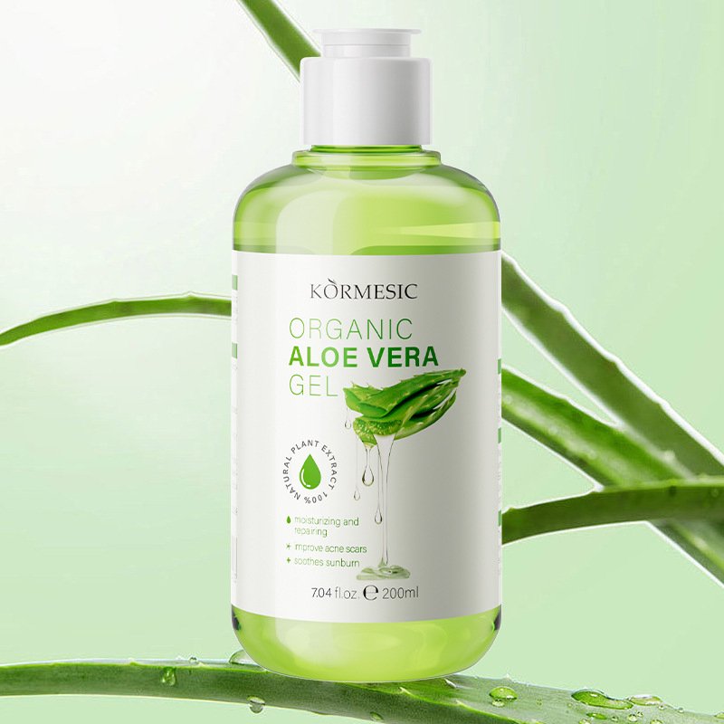 KORMESIC Organic Aloe Vera Gel 200ml Soothing & Repairing Hydrating Body Lotion After Sun Care Face Gel Wholesale & OEM - Image 4