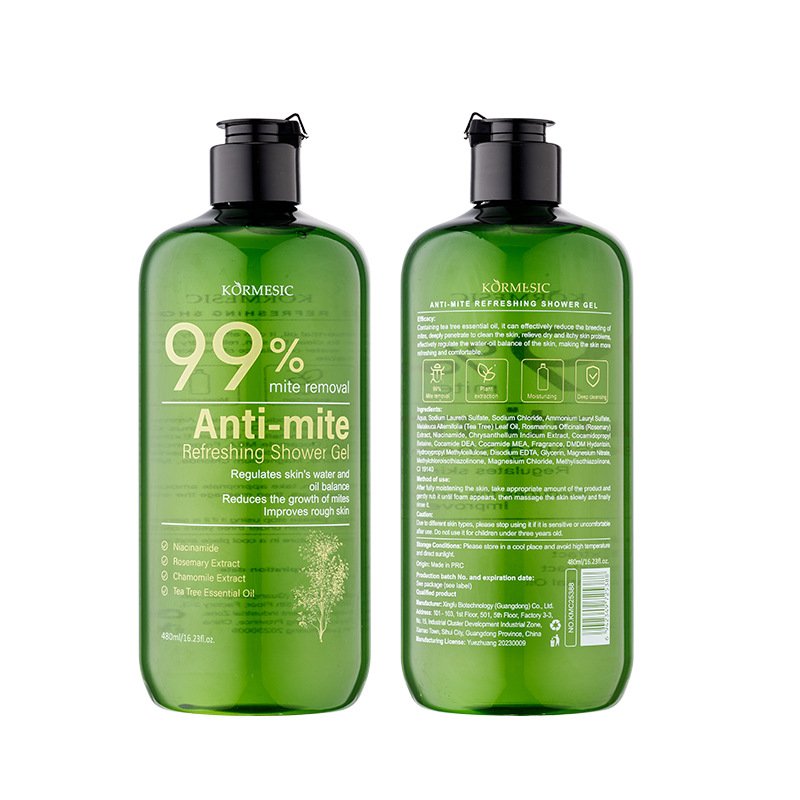 KORMESIC Anti-Mite Shampoo Conditioner Shower Gel Set Anti-Dandruff Scalp Care Refreshing Body Wash Wholesale OEM/ODM - Image 6