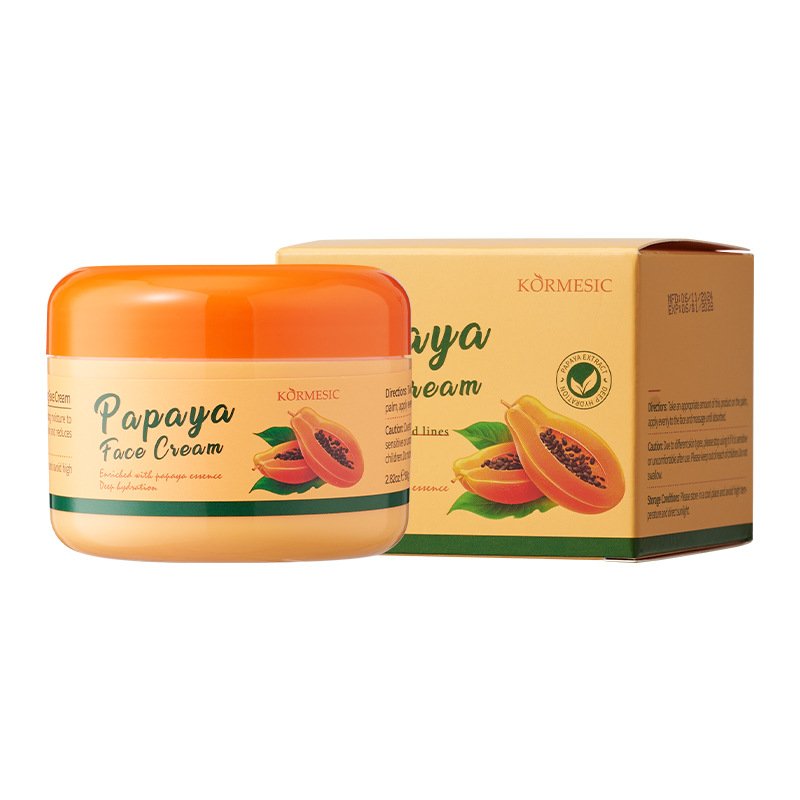 KORMESIC Papaya Hydrating Face Cream 80g Deep Moisturizing Brightening Facial Cream Niacinamide Retinol Wholesale & OEM