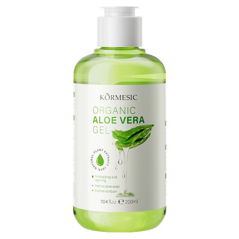KORMESIC Organic Aloe Vera Gel 200ml Soothing & Repairing Hydrating Body Lotion After Sun Care Face Gel Wholesale & OEM