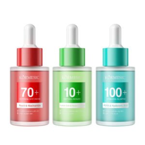 KORMESIC Niacinamide Azelaic Acid PDRN Facial Serum Set Whitening Soothing Hydrating Essence Liquid Wholesale OEM/ODM